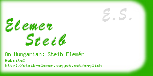 elemer steib business card